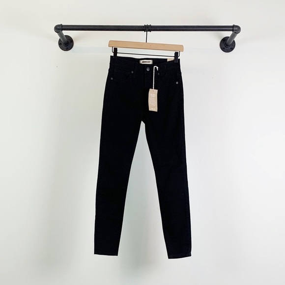 NWT Madewell 9” Mid Rise Skinny Jeans In ISKO Stay Black - Picture 4 of 7